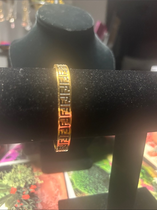 The Unbranded Brand Jewelry - )Gold Tone Greek Key Cuff Bracelet